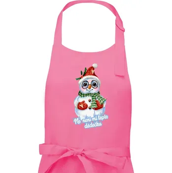 Kuchyňská zástěra Ne, není mi teplo dědečku - Pánská zástěra na vaření - Univerzální velikost ( Růžová )