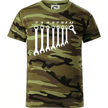 Opravář piva - Dětské maskáčové triko - 104-110cm / 3-4 roky ( Zelený maskáč )