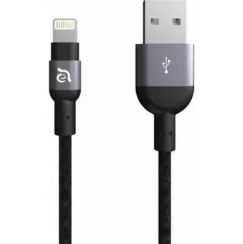Datový kabel Kabel Adam Elements USB - Apple Lightning 2 m černý
