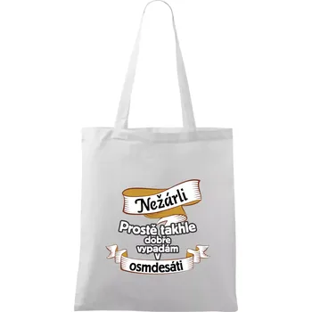 Nákupní taška Nežárli pro pány 80 - Taška bavlněná - 42 x 38 cm ( Bílá )