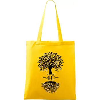 Nákupní taška Narozeninový strom 40 - Taška bavlněná - 42 x 38 cm ( Žlutá )