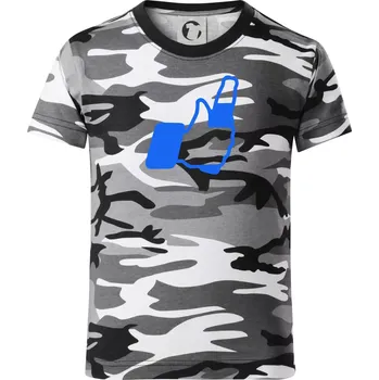 Chlapecké tričko FCB pivo - Dětské maskáčové triko - 104-110cm / 3-4 roky ( Šedý maskáč )