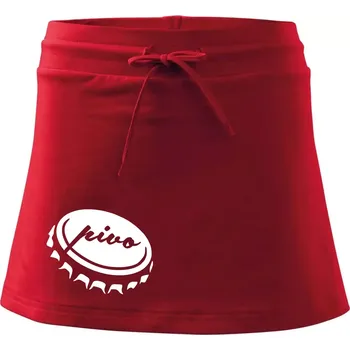 Dámská sukně Pivo zátka - Sportovní sukně - two in one - XS ( Červená )