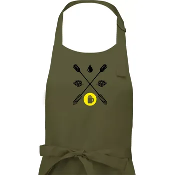 Kuchyňská zástěra Pivo ingredience - Dámská zástěra na vaření - Univerzální velikost ( Khaki )