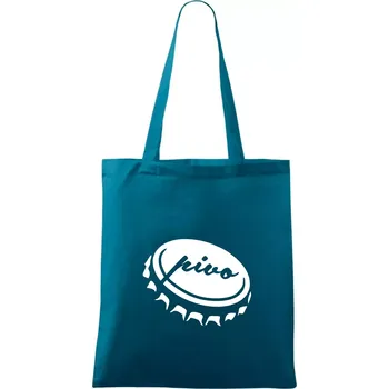 Pivo zátka - Taška bavlněná - 42 x 38 cm ( Petrolejová )