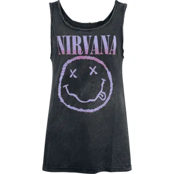 Top z Nirvana - Smiley - Ženy - černá