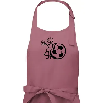 Kuchyňská zástěra Velký fotbalista - Dámská zástěra na vaření - Univerzální velikost ( Starorůžová )