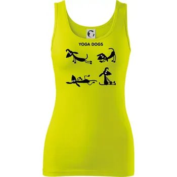 Dámské tričko Psí yoga (Hana-creative) - Dámské tílko - XL ( Limetková )