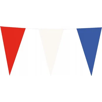 Papírová girlanda praporky trikolóra 10m