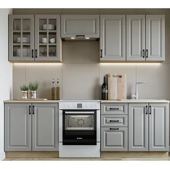 Kuchyňská linka Kuchyňská linka Halmar Elizabeth 240, deska MDF, šedý dub sonoma