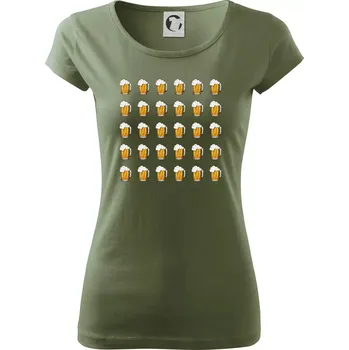 Dámské tričko Narozeniny - 30x pivo - Dámské triko Pure - M ( Khaki )