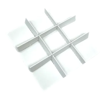 Dárková krabička Mřížka bílá do krabičky 15x15x2 cm ( 9 políček 4,5 cm)