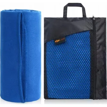 Ručník Rychleschnoucí ručník z mikrovlákna, savý, lehký, modrý, 40x80 cm, 2 ks