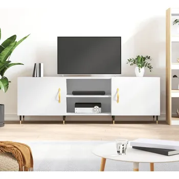 Televizní stolek vidaXL TV skříňka 150 x 30 x 50 cm kompozitní dřevo [829083] Barva: Bílá