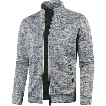 Pánská mikina Pánská mikina s kapucí a zipem v ležérním stylu Barva: Světle Šedá, Velikost: 4XL