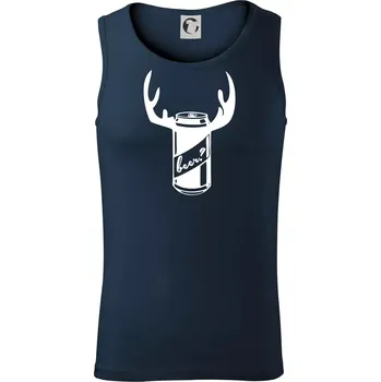 Pivo plechovka - Tílko pánské Core - M ( Námořní modrá (velmi tmavá - téměř černá) )