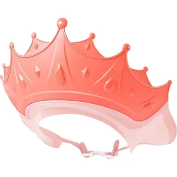 Nafukovací kruh Silikonový kšilt na šampon 15 x 13 cm Korunka pro děti a novorozence Ochrana očí při mytí vlasů Koupací pomůcka do vany Sprcha červená