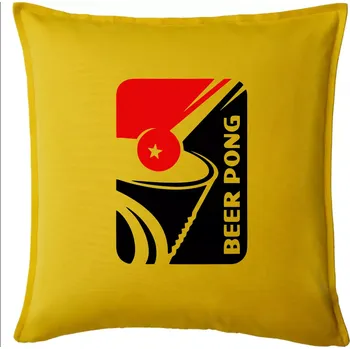Polštář Beer pong - Polštář 50x50 - 50x50 - Pouze potah ( Žlutá )