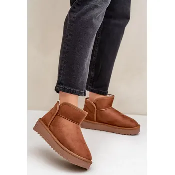 Dívčí sněhule Dámské sněhule na platformě D.Franklin DFSH370010 Hnědé 36