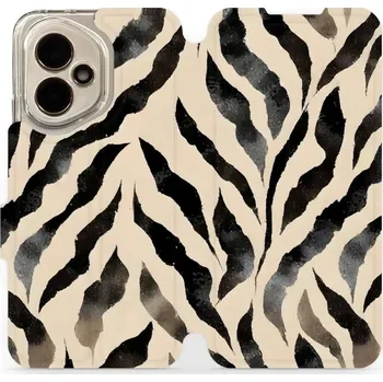 Pouzdro na mobilní telefon Flipové pouzdro Mobiwear - Honor 400 - VA53S Zebří (Knížkové flip pouzdro, obal, kryt na mobil Honor 400 - VA53S Zebří, materiál Umělá kůže + TPU - ochrana 360°, stojánek, silikonová vanička, magnetické zavírání)