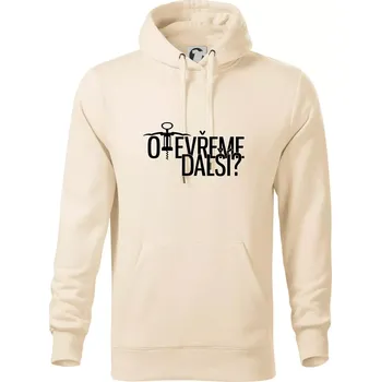 Pánská mikina Otevřeme další? - Mikina pánská Cape s kapucí - 3XL ( Mandlová )