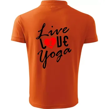 Pánská košile Live Love Yoga - Polokošile pánská Pique Polo 203 - 4XL ( Oranžová )