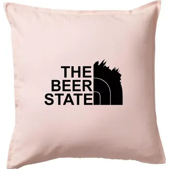 Polštář The Beer State - Praha - Polštář 50x50 - 50x50 - Pouze potah ( Světle růžová )