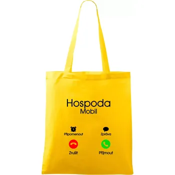 Hospoda volá - Taška bavlněná - 42 x 38 cm ( Žlutá )