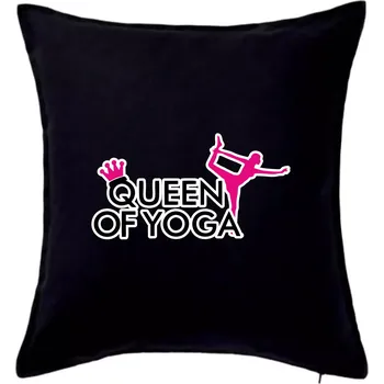 Polštář Queen Of Yoga - Polštář 50x50 - 50x50 - Pouze potah ( Černá )