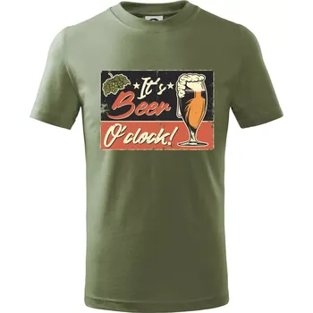 Chlapecké oblečení Čas na pivo - Tričko dětské bavlněné - 122 cm/6 let ( Khaki )