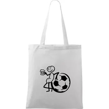 Nákupní taška Velký fotbalista - Taška bavlněná - 42 x 38 cm ( Bílá )