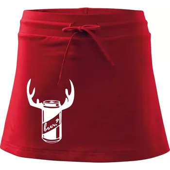 Dámská sukně Pivo plechovka - Sportovní sukně - two in one - M ( Červená )