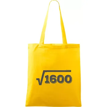 Narozeniny odmocnina 40 - Taška bavlněná - 42 x 38 cm ( Žlutá )