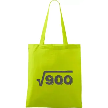 Narozeniny odmocnina 30 - Taška bavlněná - 42 x 38 cm ( Limetková )