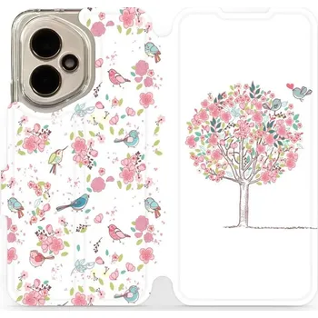 Pouzdro na mobilní telefon Flipové pouzdro Mobiwear - Honor 400 - M120S Strom a ptáčci (Knížkové flip pouzdro, obal, kryt na mobil Honor 400 - M120S Strom a ptáčci, materiál Umělá kůže + TPU - ochrana 360°, stojánek, silikonová vanička, magnetické zavírání)