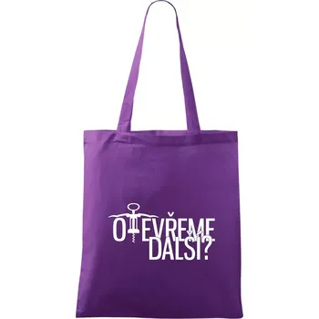 Otevřeme další? - Taška bavlněná - 42 x 38 cm ( Fialová )