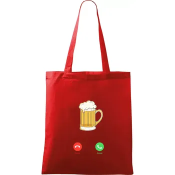 Volá pivo (Pecka design) - Taška bavlněná - 42 x 38 cm ( Červená )