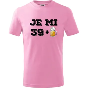 Je mi 40 pivo - Tričko dětské bavlněné - 146 cm/10 let ( Růžová )