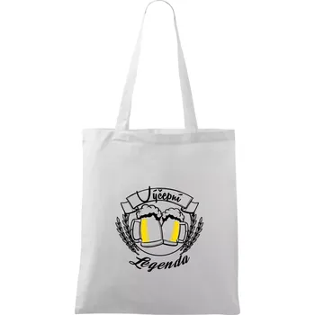 Nákupní taška Výčepní legenda - Taška bavlněná - 42 x 38 cm ( Bílá )