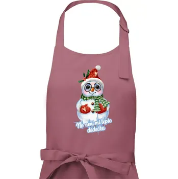 Kuchyňská zástěra Ne, není mi teplo dědečku - Dámská zástěra na vaření - Univerzální velikost ( Starorůžová )
