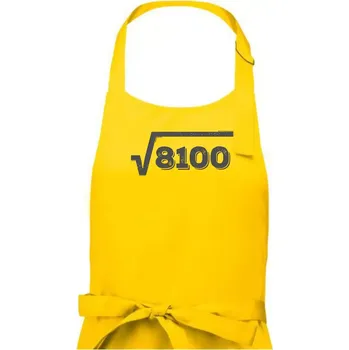 Kuchyňská zástěra Narozeniny odmocnina 90 - Pánská zástěra na vaření - Univerzální velikost ( Žlutá )