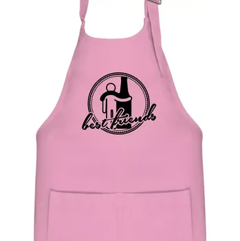 Kuchyňská zástěra Best friends pivo - Dětská zástěra na vaření - Univerzální velikost ( Růžová )
