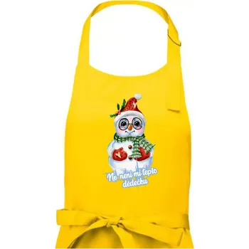 Kuchyňská zástěra Ne, není mi teplo dědečku - Pánská zástěra na vaření - Univerzální velikost ( Žlutá )