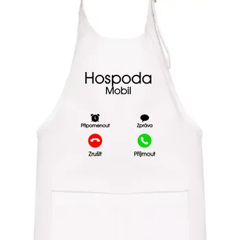 Kuchyňská zástěra Hospoda volá - Dětská zástěra na vaření - Univerzální velikost ( Bílá )