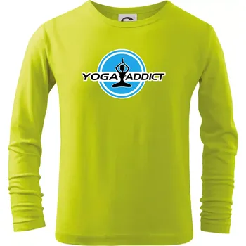 Dětská móda Yoga addict - Triko dětské Long Sleeve - 146 cm/10 let ( Limetková )