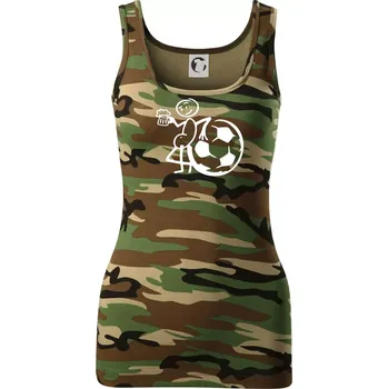 Dámské tričko Velký fotbalista - Dámské Maskáčové tílko - XL ( Hnědý maskáč )