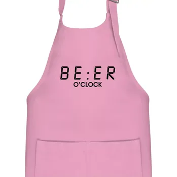 Kuchyňská zástěra Beer hodiny - Dětská zástěra na vaření - Univerzální velikost ( Růžová )