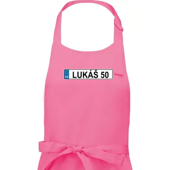 Kuchyňská zástěra SPZ Lukáš 50 - Pánská zástěra na vaření - Univerzální velikost ( Růžová )