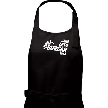 Kuchyňská zástěra Jaro, léto, burčák, zima - Pánská zástěra na vaření - Univerzální velikost ( Černá )