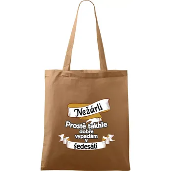 Nákupní taška Nežárli pro pány 60 - Taška bavlněná - 42 x 38 cm ( Cappuccino )